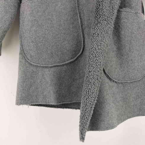 ショコラフィネローブ chocol raffine robe 2wayフード裏ボアミディ丈コーディガン レディース FREE